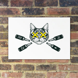 Kill The Cat Branded Print